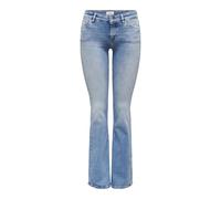 ONLY Onlblush LW Flared DNM Rea155 Noos pour Femme, Bleu Denim Clair Moyen., M / 32L