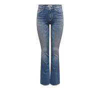 ONLY Onlblush Mid Flared DNM Dot741 Noos, Denim Bleu médium, S x 32L