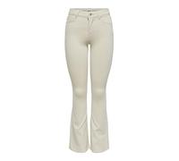 ONLY ONLBLUSH Mid Flared DNM DOTBOX Noos Pantalon en Jean, Ecru, S / 34L Femmes