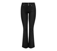 ONLY Onlblush Mid Flared DNM Rea2343 Noos, Jean Noir, L x 32L Femme