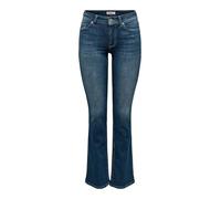ONLY Onlblush Mid Flared DNM Rea260 Noos, Bleu foncé Denim, S / 32L