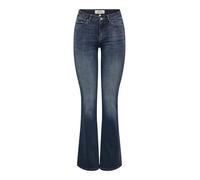 Only Jean ONLBLUSH Flared Taille moyenne Bleu/Noir Denim XL L32
