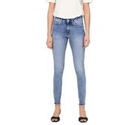 Only ONLBLUSH Mid SK ANK RAW DNM REA694 Noos Jeans, Medium Blue Denim, M - 32L aux Femmes M/32