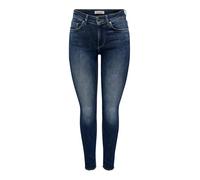 ONLY Onlblush Mid SK ANK RW DNM Rea081 Noos, Denim Bleu foncé, XS / 34L