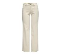 ONLY Onlblush Mid Straight DNM Dot Noos, Ecru, XL / 30L Femmes