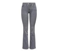 ONLY Onlblush Mid Waist Flared DNM Rea1099, Gris Denim, XS / 30L Femmes