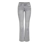 ONLY Onlblush Mid Waist Flared DNM Rea1099, Denim Light Grey, M/34L Femme