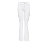 Only Onlblush MW Back Pock Fla Sik730 Dnmnoos, Blanc/Denim, L / 30L Femmes