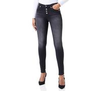 ONLY Onlblush MW Fly But Skinny Ext DNM Jean Coupe, Noir, XXS x 32L Femme
