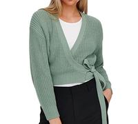 ONLY Onlbreda Wrap L/S KNT Cardigan pour Femme, Vert Chinois., XS
