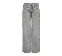 ONLY Onlbrenda Low Wide DNM Cro117 Noos, Gris Clair Denim, S x 30L