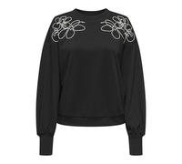 Only Onlbrooke L/S O-Neck Detail SWT, Noir, S Femme