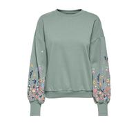 ONLY Onlbrooke L/S O-Neck Flower SWT Noos, Côté Jade, XXL Femme