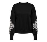 ONLY Onlbrooke L/S O-Neck Flower SWT Noos, Noir, 3XL Femme