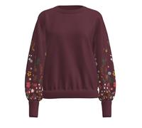 ONLY Onlbrooke L/S O-Neck Flower SWT Noos, Windsor Wine, M Femme