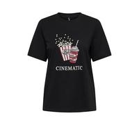 ONLY Onlburst Life S/S Popcorn Top Box JRS, Noir, S