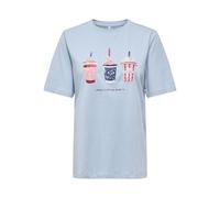 ONLY Onlburst Life S/S Popcorn Top Box JRS, Soft Chambray, X-Large Femmes