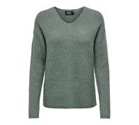 ONLY Onlcamilla Col V L/S Pull Knt Noos Femme Sweater, Laurel Wreath/Detail:melange, XS
