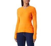 ONLY Onlcamilla Col V L/S Pull Knt Noos Femme Sweater, Russet Orange/Detail:melange, S