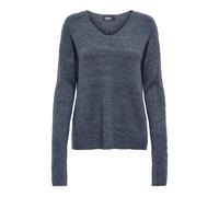 ONLY Onlcamilla V-neck L/S Pullover Knt Noos Femme Onlcamilla Pull à col en V L/S Knt Noos, Bleu Foncé, XXL