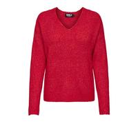 ONLY Onlcamilla V-neck L/S Pullover Knt Noos Femme Pull en tricot, True Red., XL