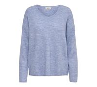 ONLY Onlcamilla V-neck L/S Pullover Knt Noos Femme Pull-over, Skyway/Détails : Mélange, S