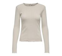 ONLY Onlcarlotta L/S Top JRS T-Shirt à Manches Longues, Pierre Ponce, M Femme