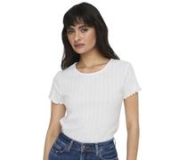 ONLY Onlcarlotta S/S Top JRS Noos, Blanc, XS Femme