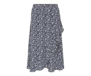 ONLY Onlcarly Flounce WVN Noos Jupe Longue pour Femme, Ciel de Nuit/Ciel Nocturne avec Fleurs dansantes Nuages, M