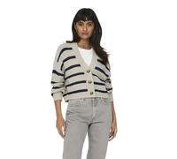 ONLY ONLCAROLNICE Stripe Cardigan KNT Noos, Pumice Stone/Stripes:Navy Blazer, L Femme
