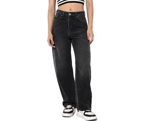 ONLY ONLCARRIE HW STR Tapered BL DNM CRO, Noir délavé, 27W x 32L