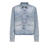 ONLY Onlcassie Ls Ovs DNM T-Shirt Dot Noos, Bleu Jeans Clair, M Femmes