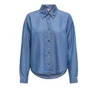ONLY Onlcharis Life Ls Shirt CC WVN Blouse, Denim Bleu médium, L Femmes