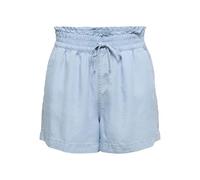 ONLY Onlcharis Life Pull Up Short WVN CC, Bleu Jeans Clair, L Femme