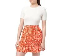 ONLY Onlchiara Short Skirt Ptm Jupe d'été, Pureed Pumpkin/AOP : Bali Palm, S Femmes