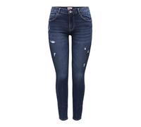 ONLY Onldaisy Reg Push Up SK Ank DEST DNM Box Jean Stretch, Bleu foncé Denim, 30W x 32L Femme