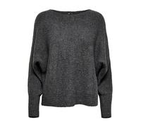 ONLY ONLDANIELLA L/S Pullover KNT Noos Pull-Over, Mélange de Gris foncé-Détails : w.melangé, M Femme
