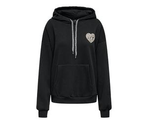 ONLY Onldaze L/S Animal Hoodie Details CS SWT, Noir, M Femme