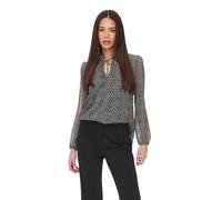 Top Imprimé all over Col en V Manches longues noir Tia Noir S