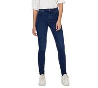 ONLY Onldruna Hw Skinny DNM Pimbox Pantalon en Jean, Denim Bleu foncé, 29W / 32L Femmes