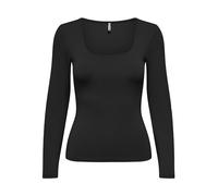 ONLY Onlea L/S 2-Way Deep Neck Top JRS Noos, Noir, M Femme