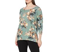 ONLY ONLELCOS 4/5 Top JRS Noos Pull, Multicolore (Chinois Green AOP: Flower Coll1), 44 (Taille Fabricant: X-Large) Femme