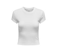 ONLY Onlelina S/S O-Neck Short Top JRS T-Shirt, Blanc, L Femmes