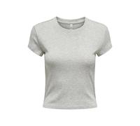 ONLY Onlelina S/S O-Neck Short Top JRS T-Shirt, Gris, XL Femmes