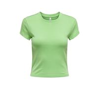 ONLY Onlelina S/S O-Neck Short Top JRS T-Shirt, Vert, S Femme