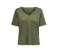 Only ONLELISE S/S V-Neck Top JRS, T-Shirt Femme, Kalamata,