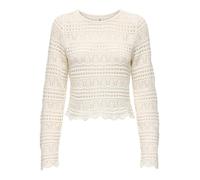 ONLY Pull Onlelke Life – manches longues au crochet – Bouleau – XS Femme