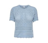 ONLY Onlelke Life SS Structure O-Neck KNT Nca, Gris, S Femmes