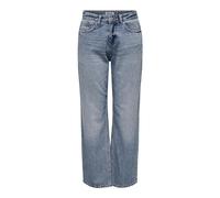 ONLY Onlella-Riley MW Straight Tai519 Dnmnoos Jean Coupe Droite, Denim Bleu médium, S / 30L Femmes