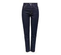 ONLY Onlemily Hw Straight ANK Mae334 Noos, Bleu foncé Denim, 32W / 32L